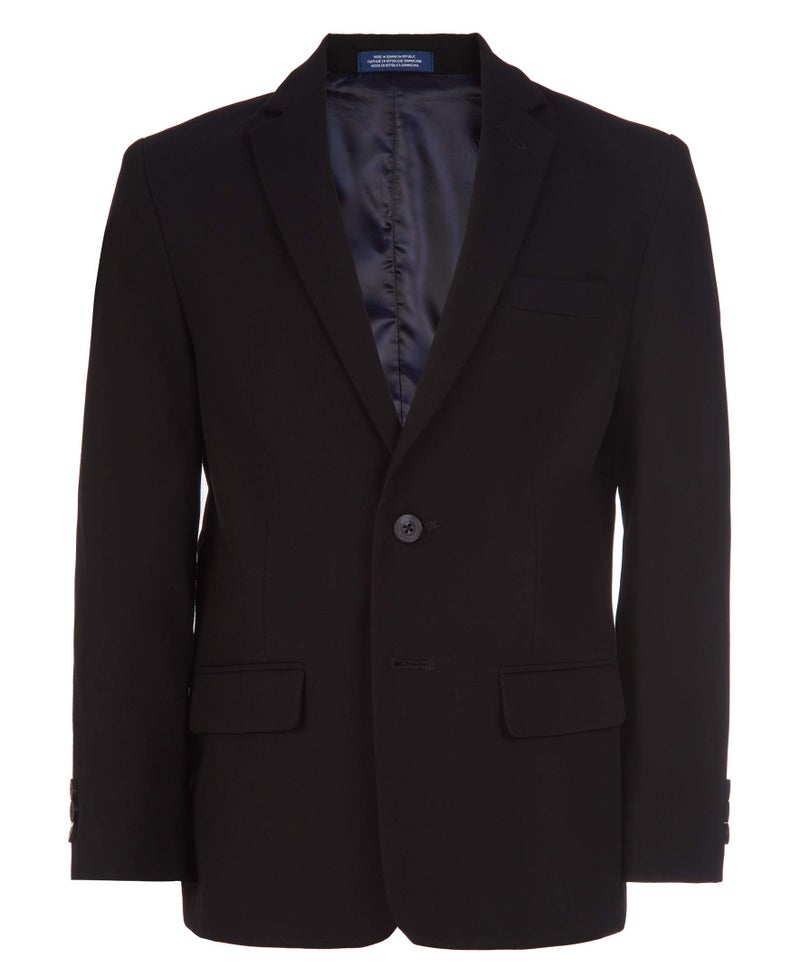 Izod Big Boy's Bi-Stretch Blazer Jacket Suit, Black, 12 - Image 1